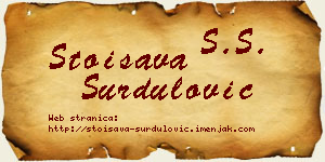 Stoisava Surdulović vizit kartica